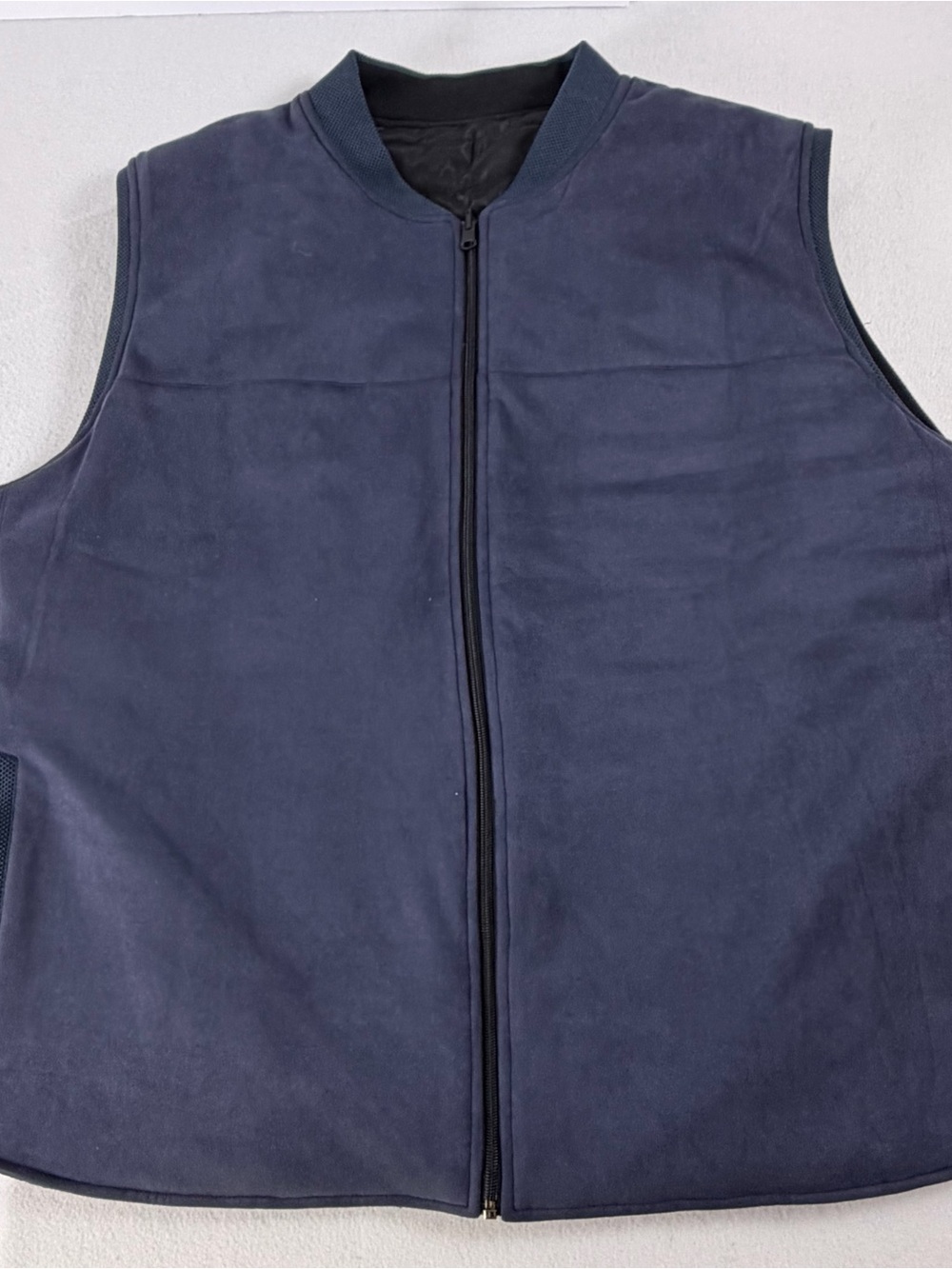 Kenneth Cole Faux Suede Water Resistant Reversible Men's Vest Navy/Black 3XL